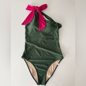 The Long Torso Bow-Shoulder Ruched Sidestroke